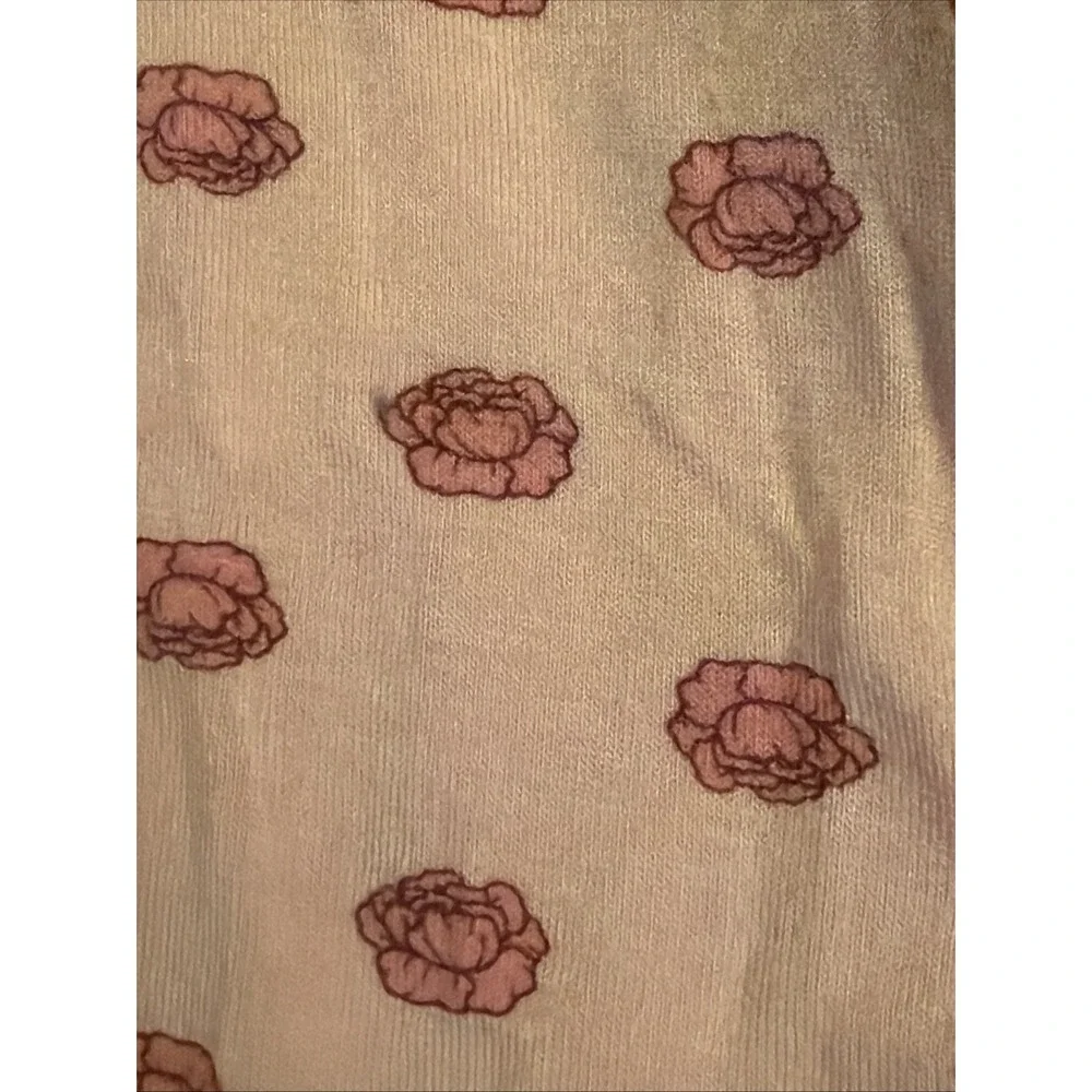 Milkberry Baby Girls 12 Months Pink Cabbage Footed Sleeper Pajamas VGC